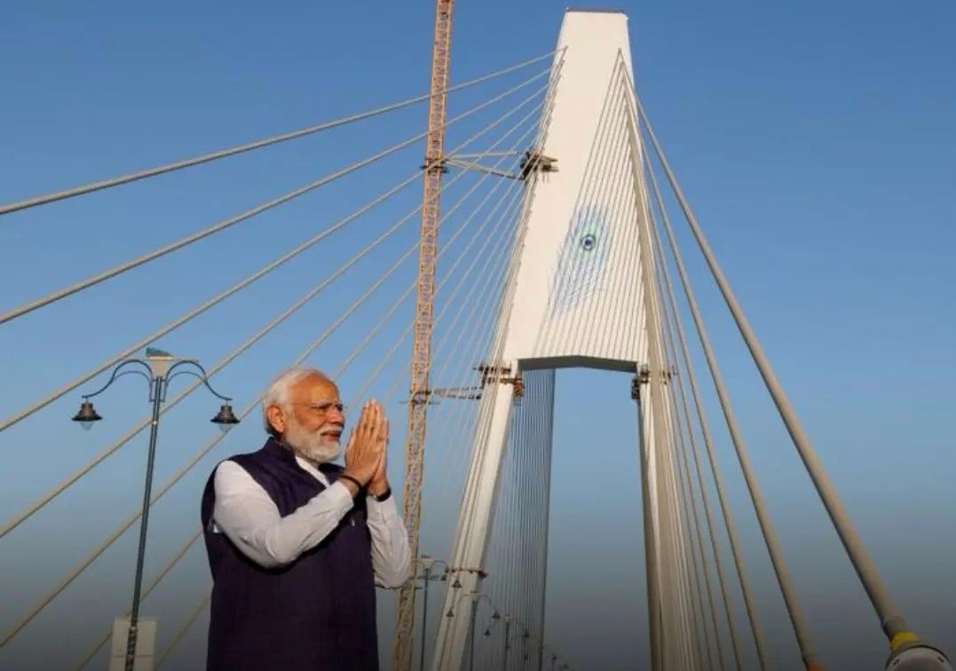 पीएम मोदी ने भारत के सबसे लंबे केबल-आधारित पुल सुदर्शन सेतु का उद्घाटन किया|
